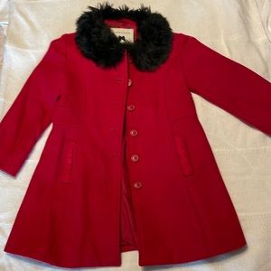 red dress coat